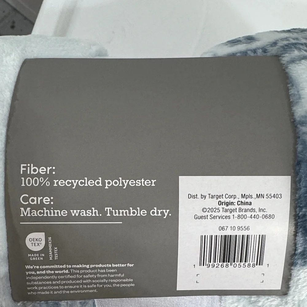 Blue and White Throw Blanket